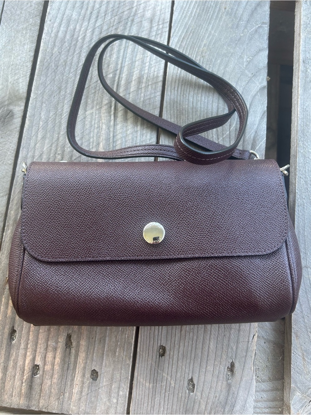Coach NWOT Ruby Reversible Crossbody Bag Oxblood Blush Pink Crossgrain Leather